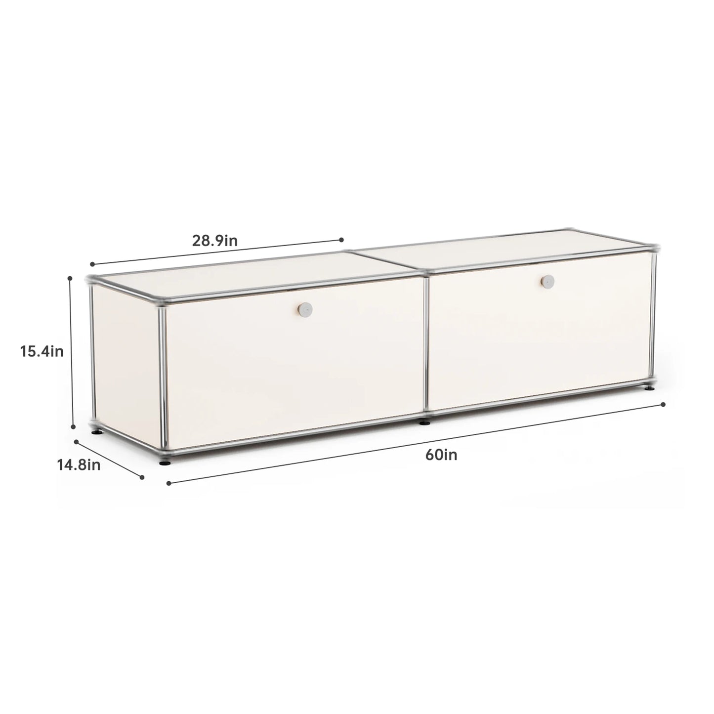 Modern Storage Cabinet Stainless Metal Organizer TV Stand Cabinet for Living Room and Home Office Furniture
