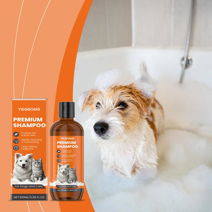 Pet Shampoo For Dogs And Cats, Coconut Oil Formula, Odor And Tangle Removal
