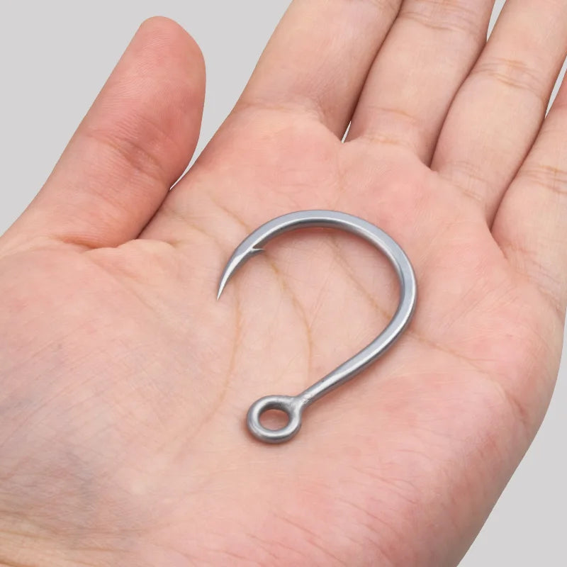 TEASER 8091 5X DIABLO Saltwater Popper Fishing Hook 2/0 3/0 4/0 5/0 7/0 Super Rust-proof Fishing Inline Single Heavy Hook