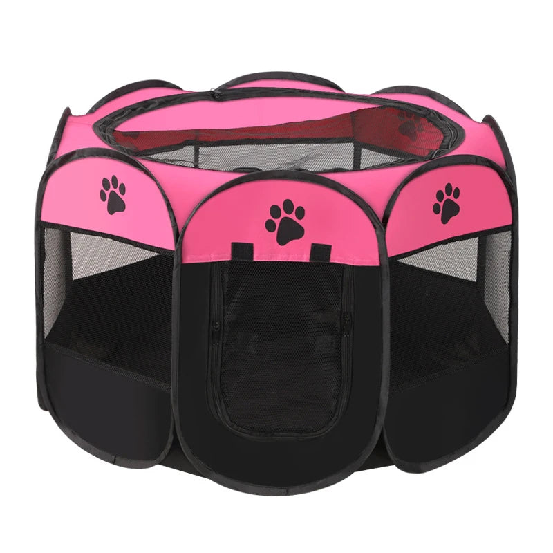 Folding Pet Tent Dog House Camping Accessories Pet Cage Octagonal Cage Fence Outdoor Playpen Puppy Shelter