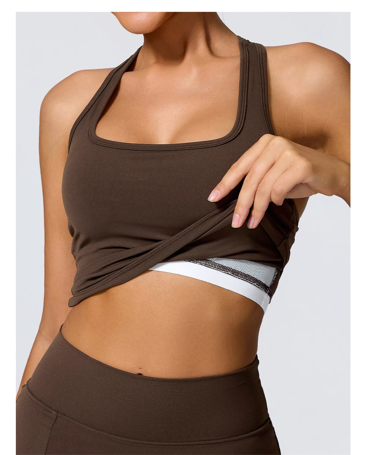 Hearuisavy Shockproof Yoga Vest Running Gym Tank Top Women Fitness Quick-Dry Workout Vest Female Sports Sleeveless Top Women