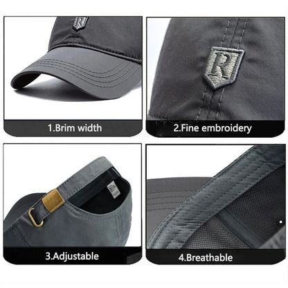 Unisex Outdoor Quick-Drying Baseball Cap One Size Polyester Sun Protection