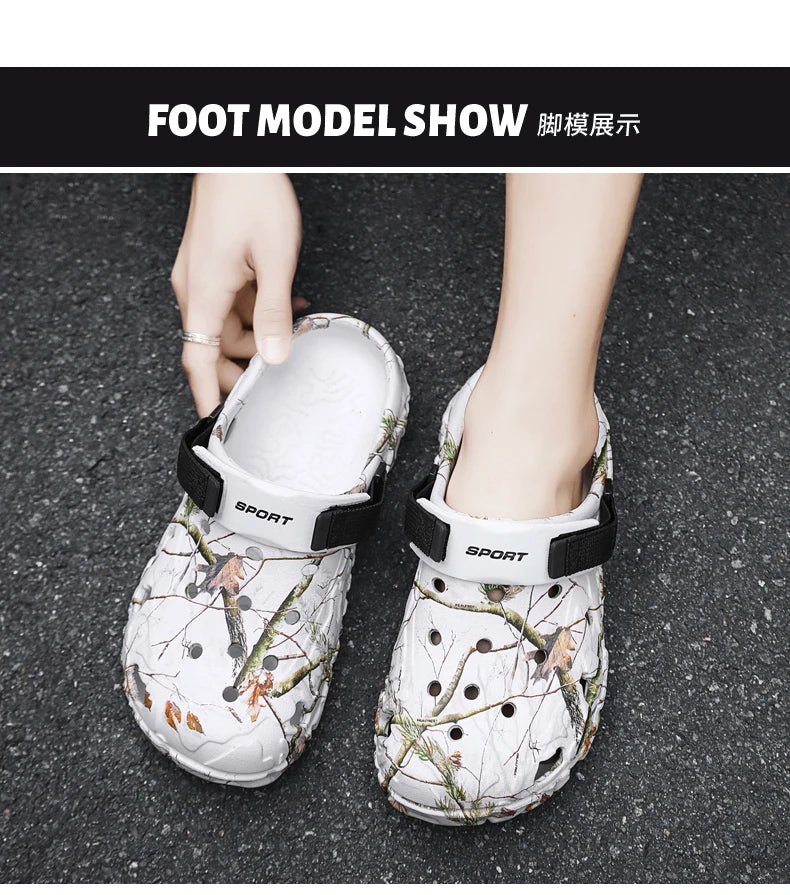 Men Slippers Summer Sandals EVA Platform Garden Shoes Unisex Flat Shoes Women Bedroom Slides High Quality Lightweight Beach