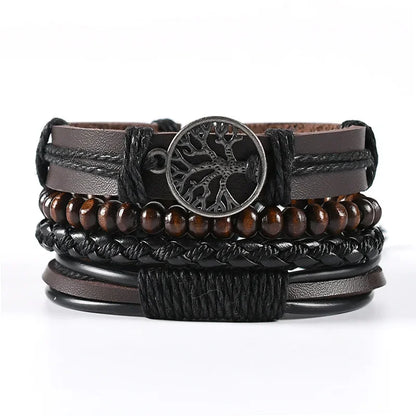 4-Piece Braided Wristband Set