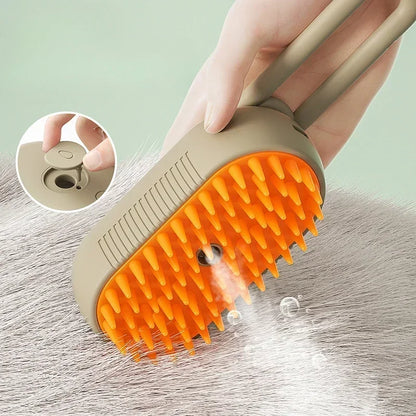 3 In 1 Steam Pet Brush Detangling Grooming Tool For Dogs And Cats