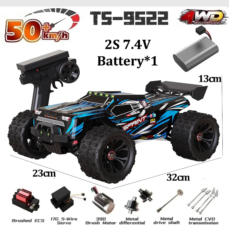 1:16 WLtoys 9522pro Professional Racing Car 85 Km/h 4WD Brushless Remote Control Vehicle Road-Off-Road Drifting Type Rc CarGift