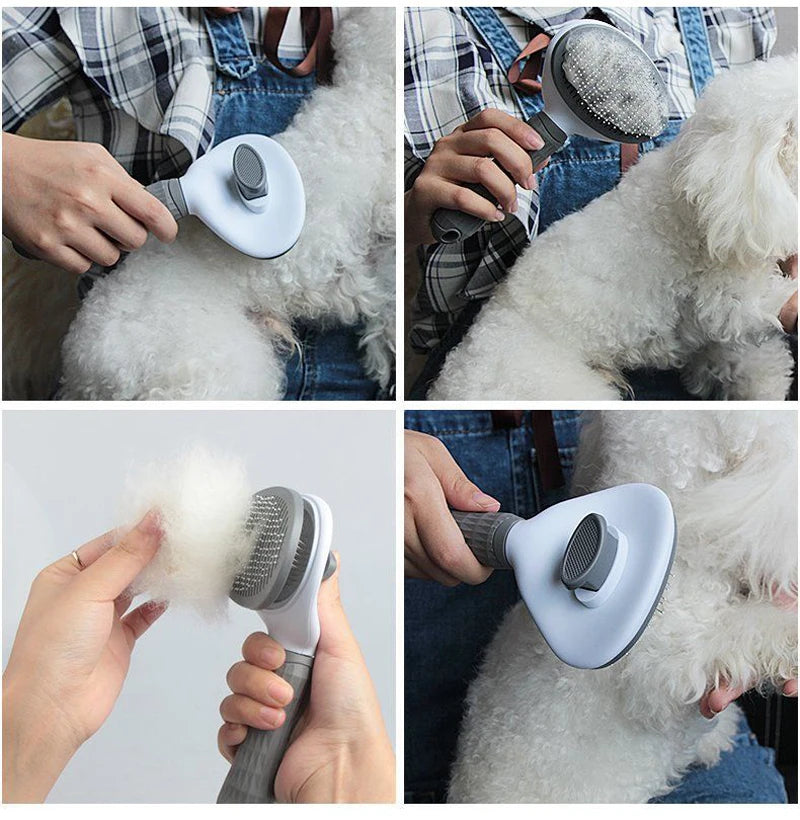 Dog Hair Remover Brush – Pet Grooming & Cleaning Comb for Long Hair Dogs and Cats
