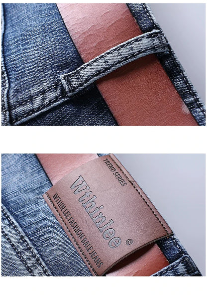 Men's Thermal Flannel-Lined Stretch Jeans Straight Fit Denim