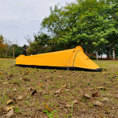 Single Person Canvas Tent 220x90x50 cm Waterproof Lightweight Backpacking Tent