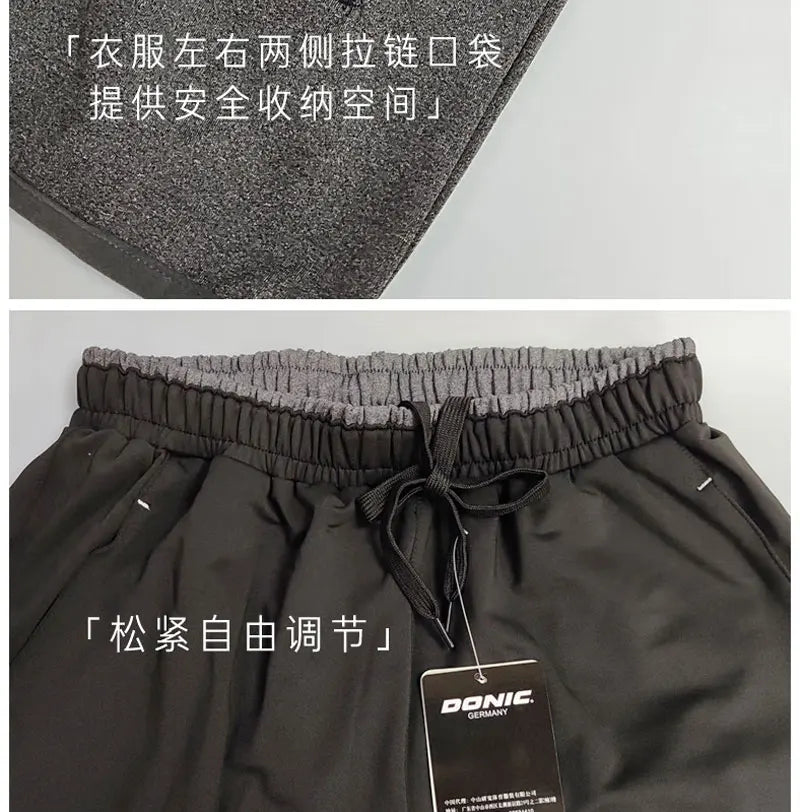 DONIC Table Tennis Clothing Suit Men Women Sports Jersey Workout Running Pants Spring Autumn Ping Pong Clothes Set