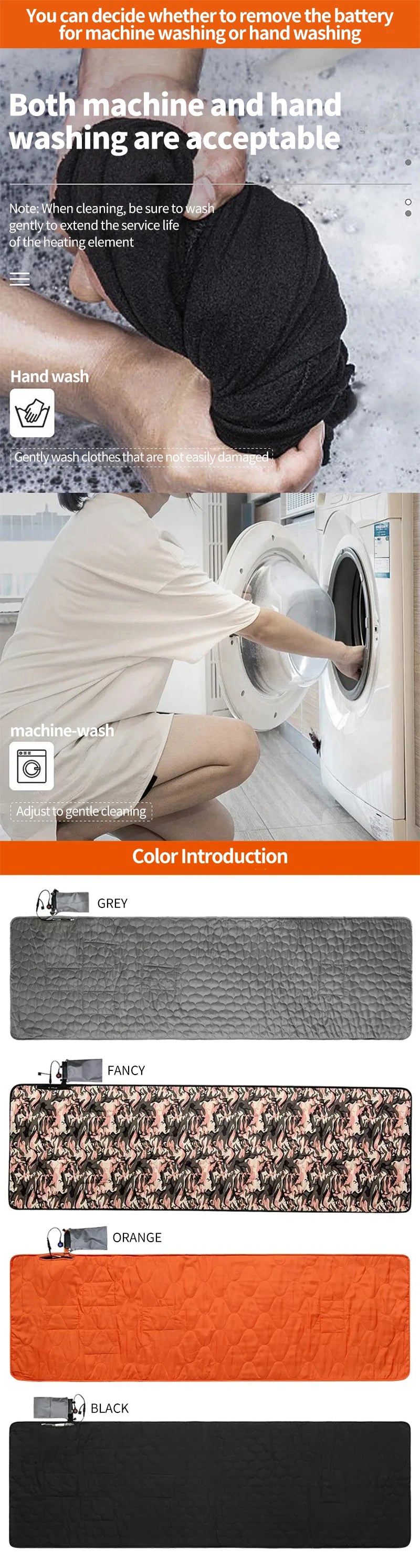 Outdoor Camping USB Heating Sleeping Mat Outdoor Electric Heating Pads Sleeping Bag Mattress For Hiking Travel