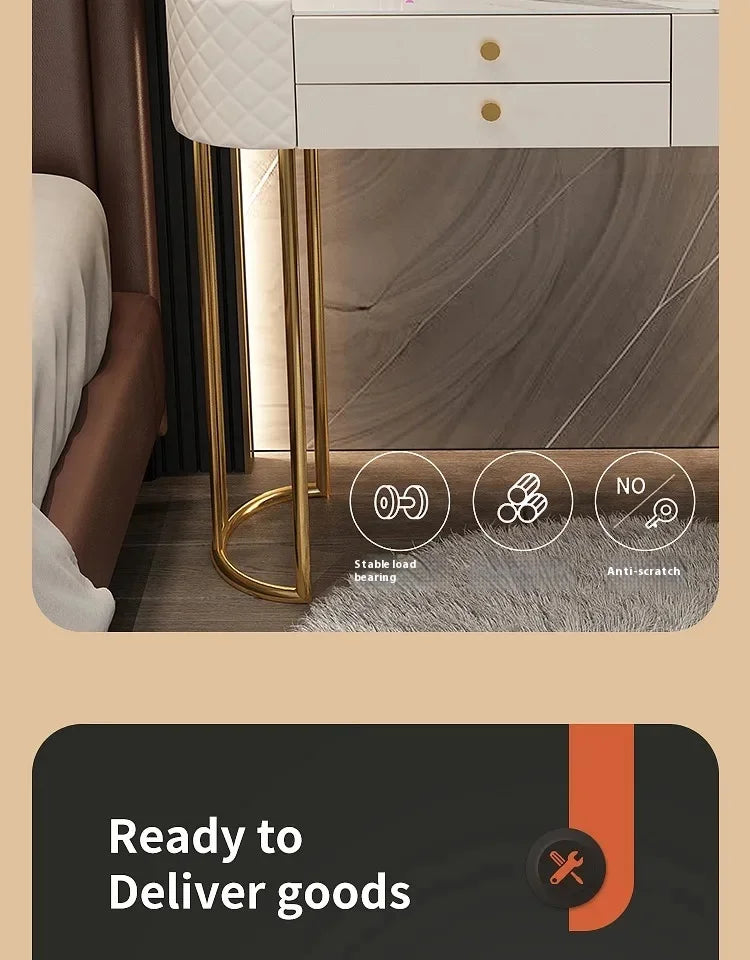 Makeup Luxury Dressing Table Mirror Led Light Salon White Dressing Table Storage Bedroom Comoda Pra Quarto Home Furniture