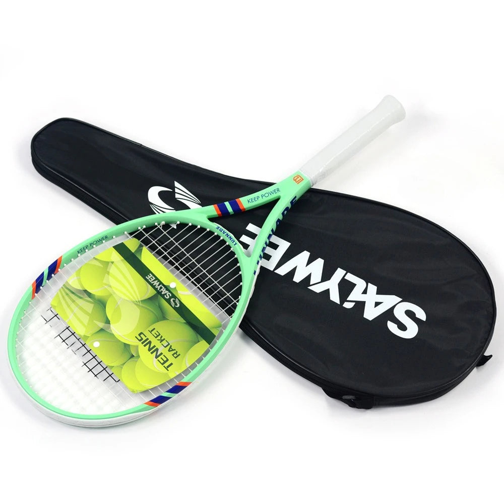 27 inch Outdoor Sports Aluminum-Carbon Tennis Racket for Adult- Professional Training, Durable, Suitable for Students' Practice