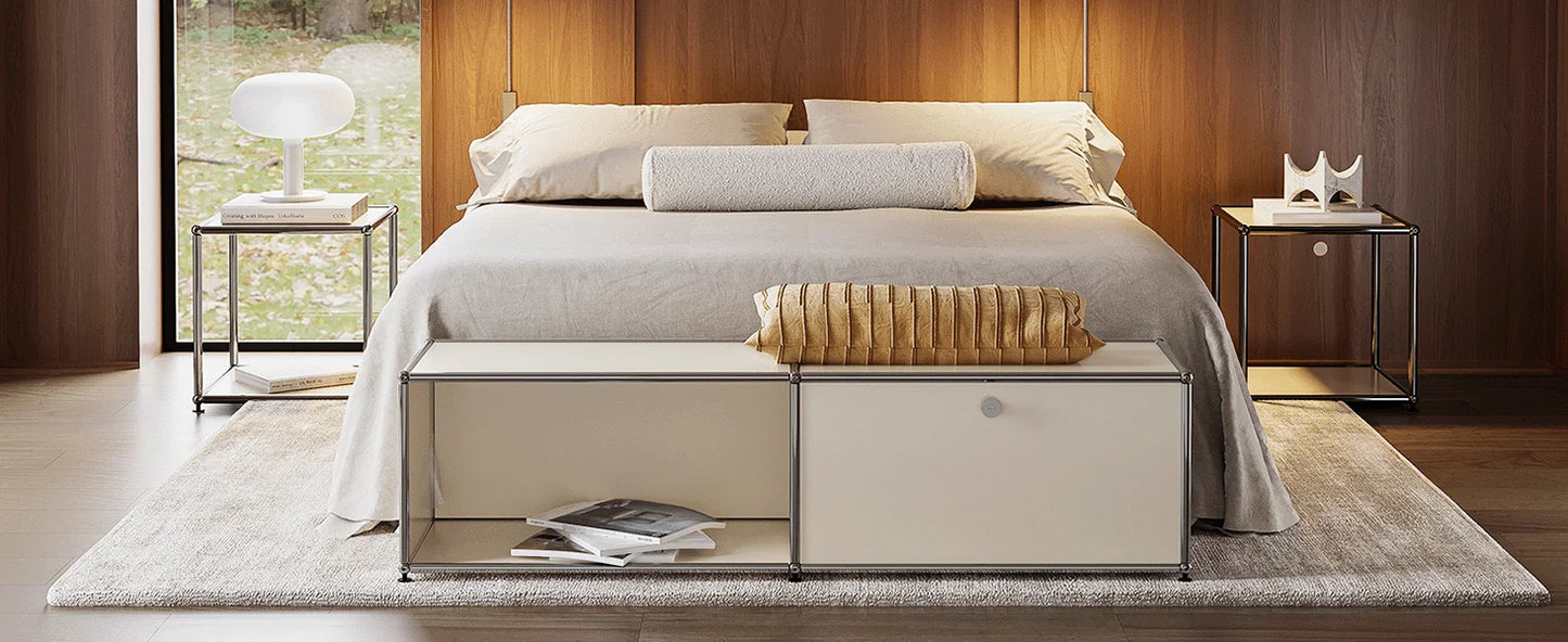 Modern Storage Cabinet Stainless Metal Organizer TV Stand Cabinet for Living Room and Home Office Furniture