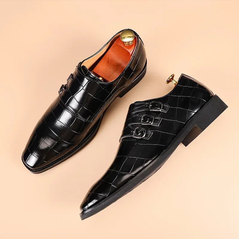 Men's Slip On Dress Shoes Oxfords Leather Formal Office Wedding