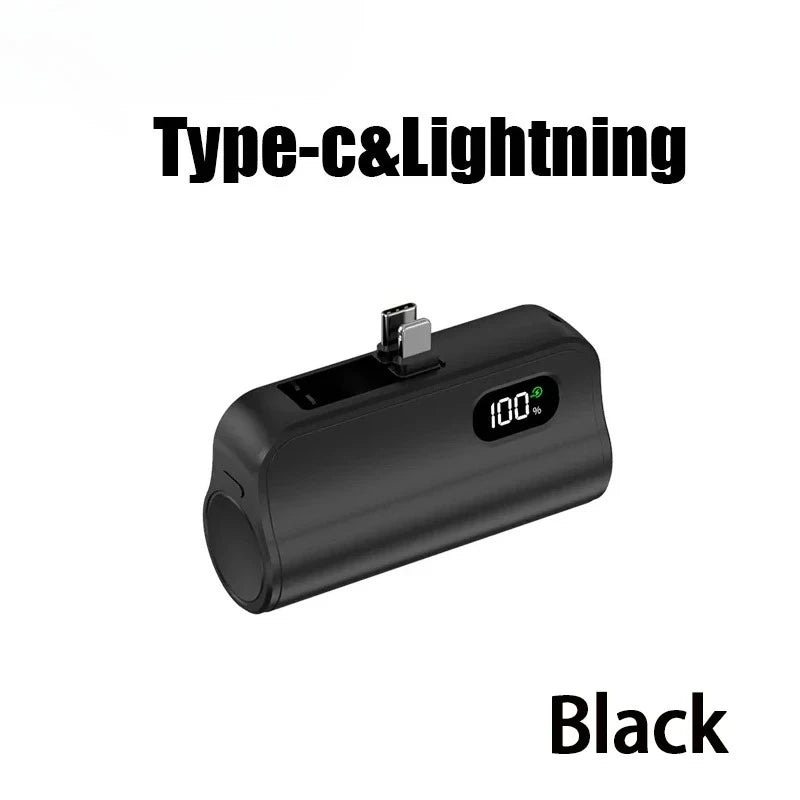 Mini Capsule 50000mAh High Capacity Power Bank Portable Wireless Fast Charging External Battery For iPhone Huawei Samsung