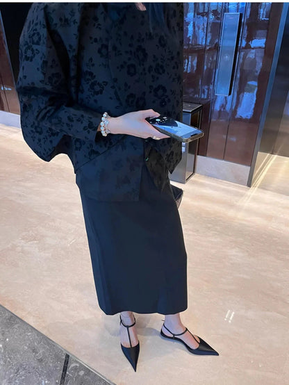 Women's Pointed Toe Pumps, Mid Heel, Slip-On, PU Insole, Square Heel