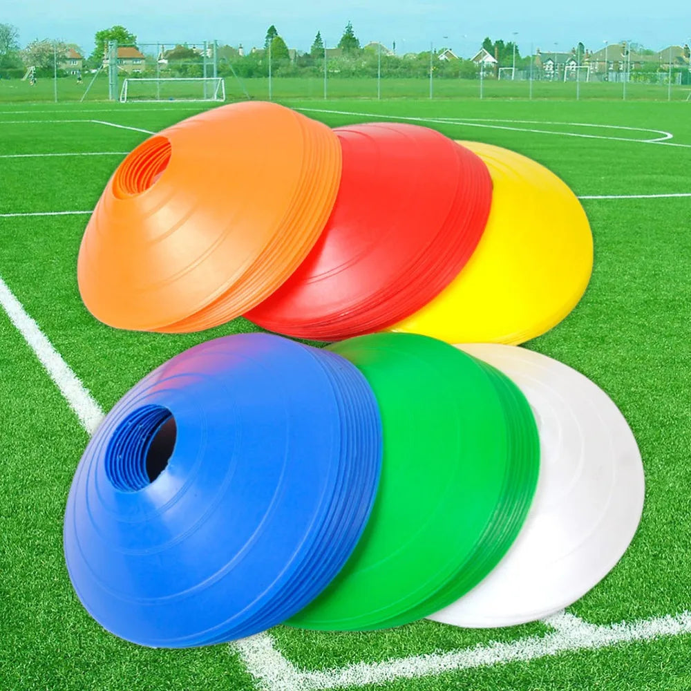 10PCS PVC New Sport Football Soccer Rugby Speed Training Disc Cone Cross Track Space Marker Outdoor Sports Cross Speed Training