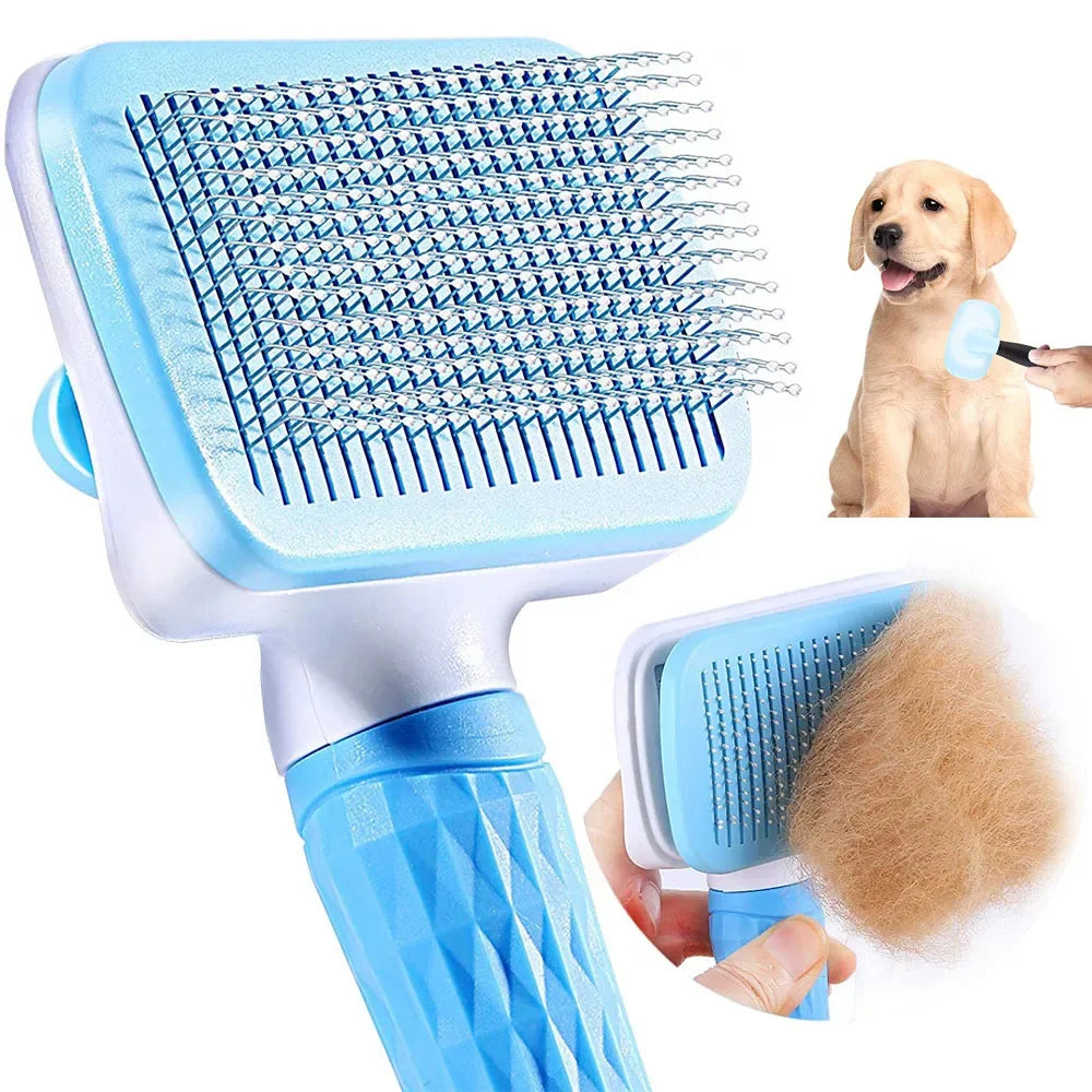 Dog Hair Remover Brush – Pet Grooming & Cleaning Comb for Long Hair Dogs and Cats