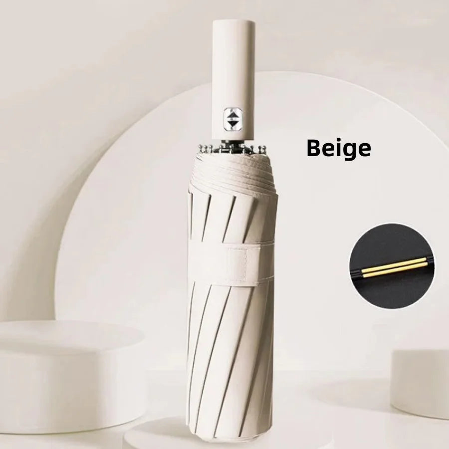 24 Bones 106cm Automatic Umbrella for Men and Women Outside Large Folding Rain and Sunshine Umbrella