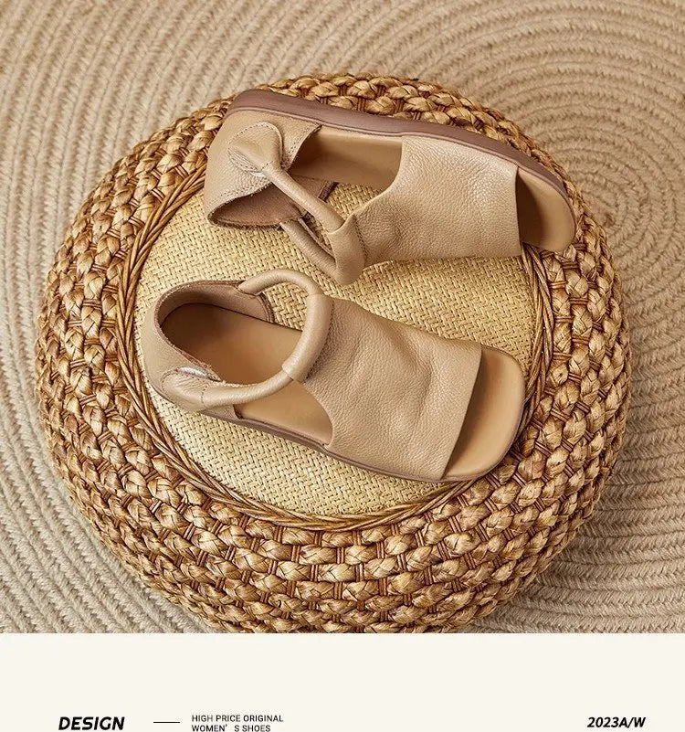 Women's Open-Toe Flat Sandals with Cross Strap & Adjustable Ankle Strap - Summer Casual Lightweight Walking Shoes for Women, Min