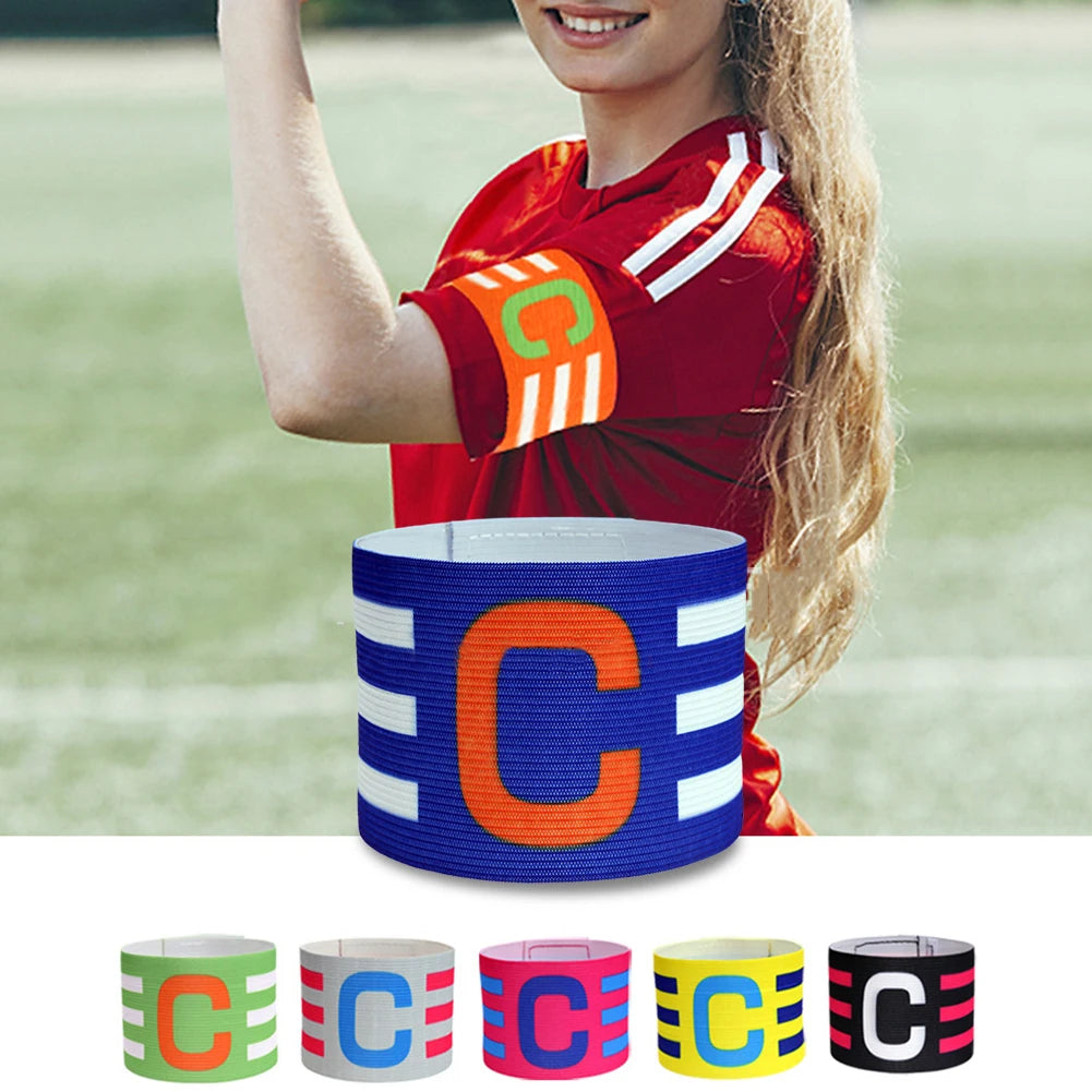 1-10pcs Leader Competition Armband Breathable Soccer Player Captain Group Armband Clear Icon Capitan Band For Football Captain