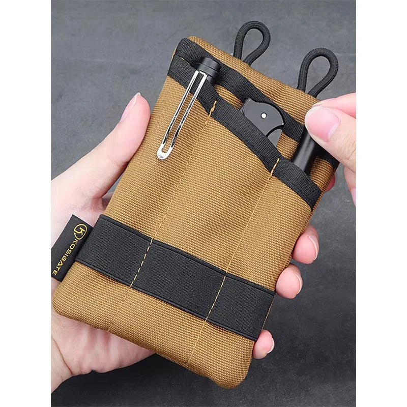 Tactical EDC bag wallet bag mini waist bag card key with waist bag camping, hiking, hunting, fishing, outdoor coin wallet
