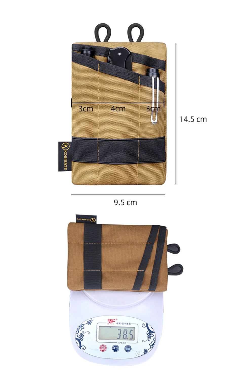 Tactical EDC bag wallet bag mini waist bag card key with waist bag camping, hiking, hunting, fishing, outdoor coin wallet