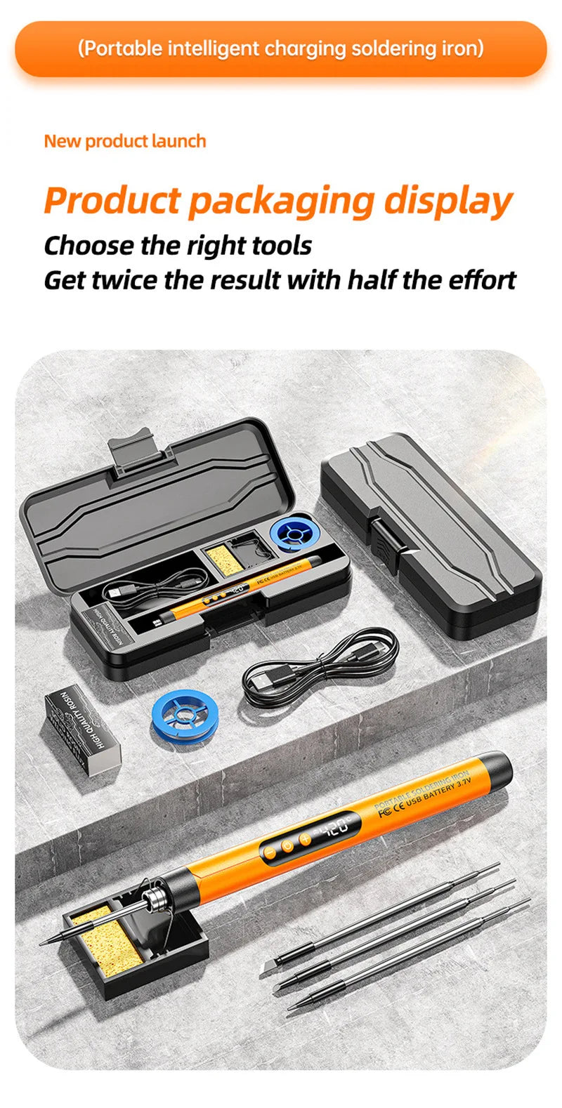USB Wireless  Digital Electric Soldering Iron Kit  Cordless Adjustable Temperature 300-450℃ Smart Welding Solder Tool