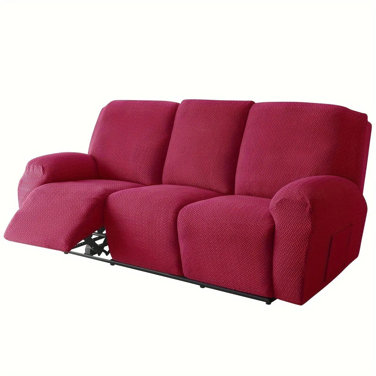 Recliner Sofa Cover Lazy Chair Solid Color Cushion Cover Sofa Cover 1/2/3/4 Seat Texture Stretch Sofa