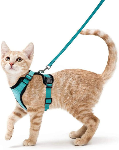 Cat Harness And Leash Set Escape Proof Soft Adjustable Vest Harness