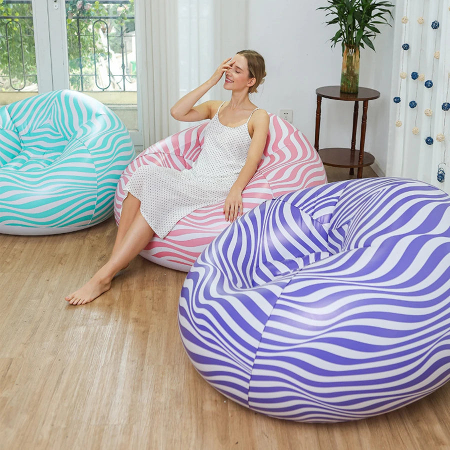 Large Lazy Inflatable Sofa Chairs PVC Lounger Seat Bean Bag Sofas Pouf Puff Couch Tatami Living Room Supply Outdoor Camping