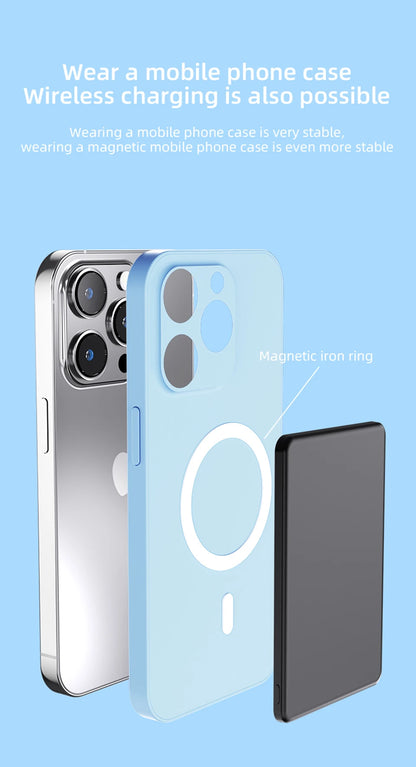 Magnetic Wireless Power Bank 5000mAh 15W Black or Silver