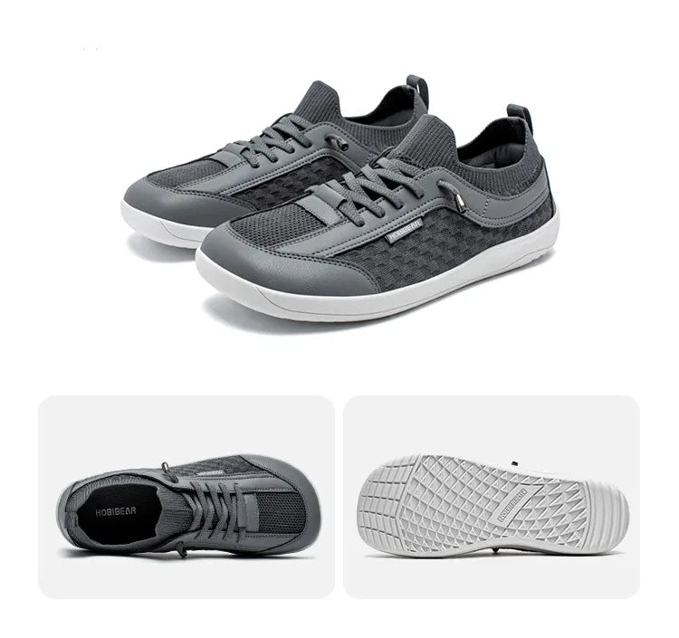 HOBIBEAR Men Barefoot Shoes Women Slip On Wide Toe Walking Sneaker | Zero Drop Sole | Lightweight Breathable Minimalist Shoes
