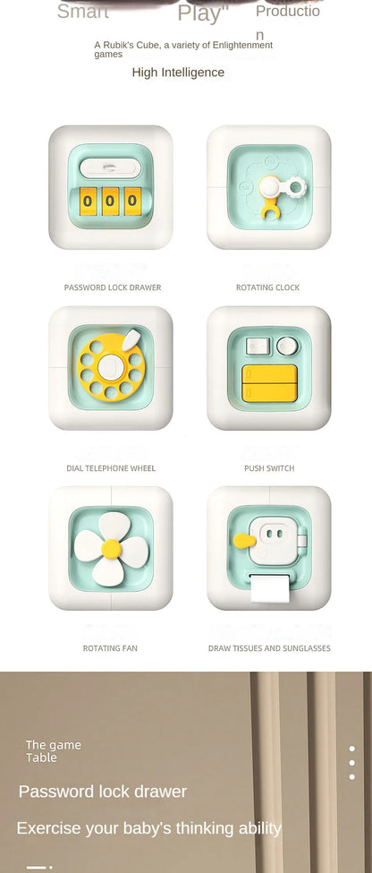 6-In-1 Montessori Busy Board For Babies Sensory Fidget Toy