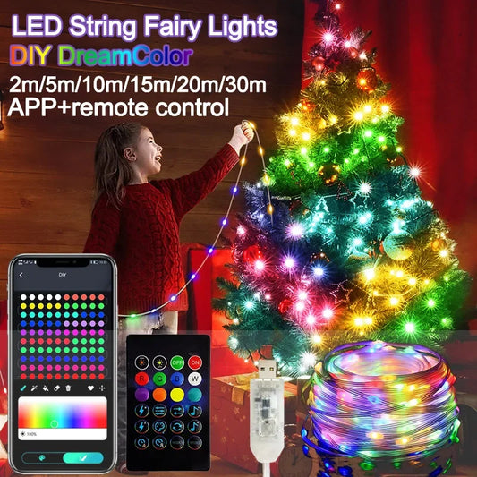 Waterproof RGB Smart String Lights for Curtain & Party Decor