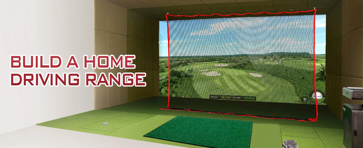 Golf Netting, 10x10 Ft Golf Practice Net and Sports Netting, High Impact Golf Hitting Barrier Net, Heavy Duty Golf Ball Netting,