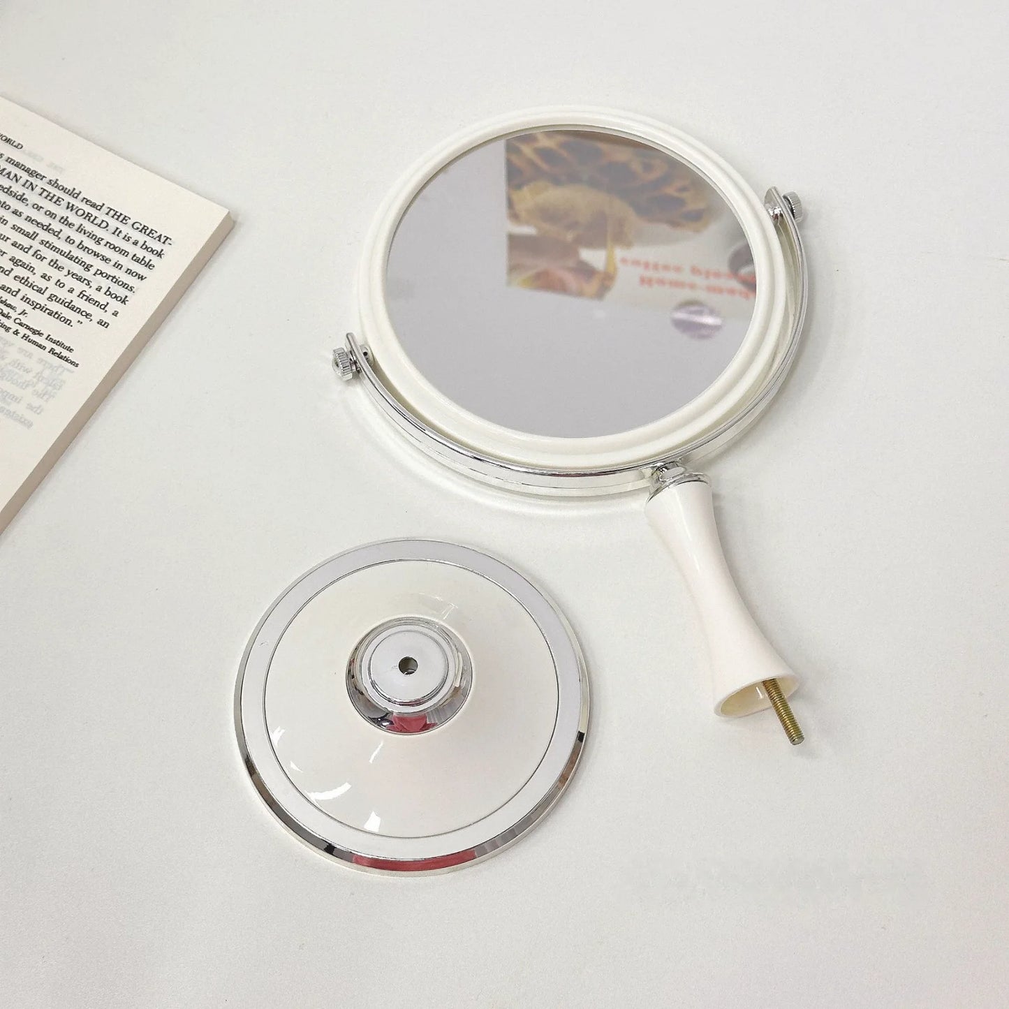 Elegant 360° Rotating Makeup Mirror (3X Zoom)