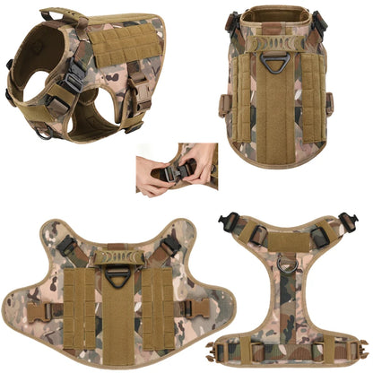 Tactical Military Nylon Dog Harness And Leash Set For All Breeds