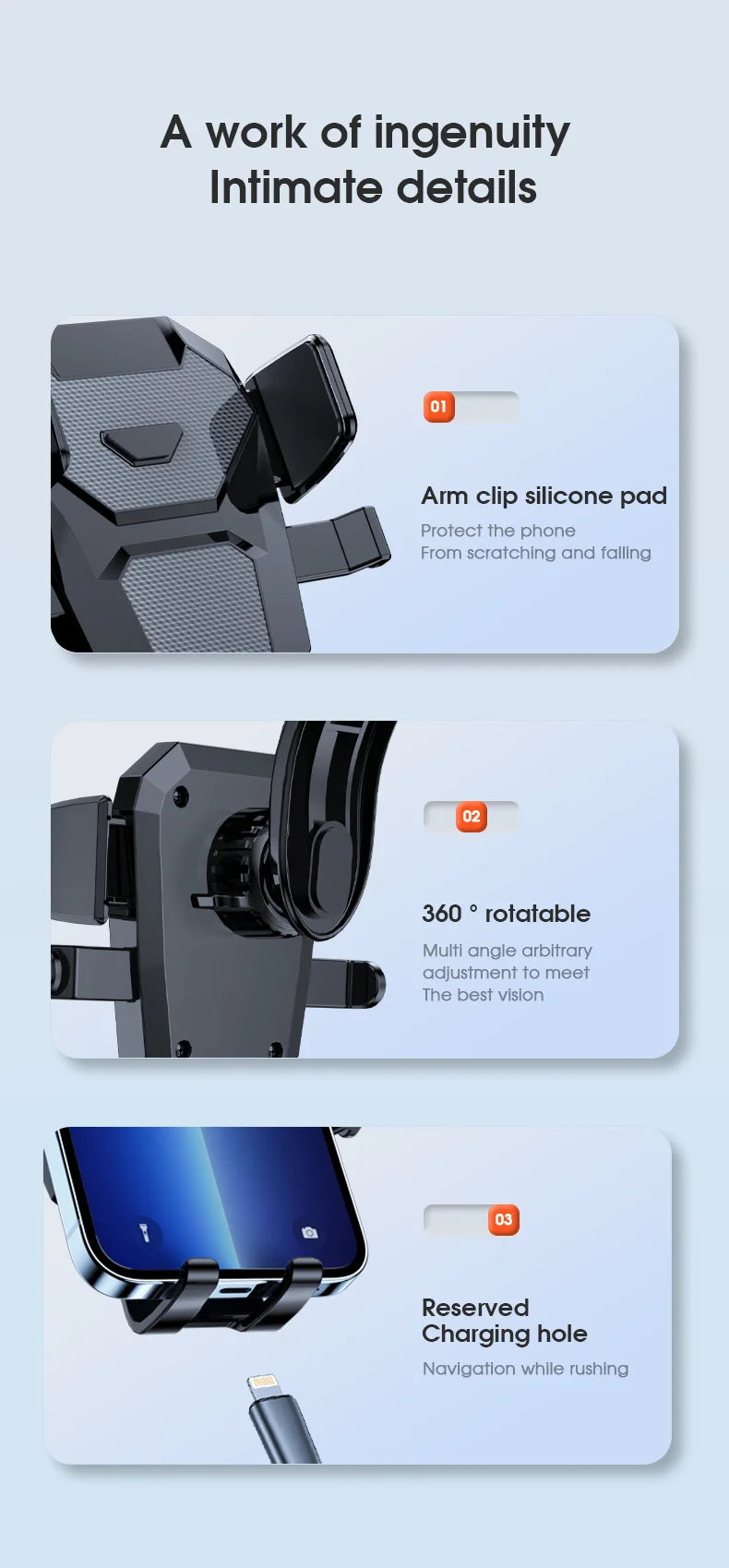 Car Phone Holder Stand Gravity Dashboard Phone Holder Universial Mobile Phone Support For iPhone 13 12 Pro Xiaomi Samsung