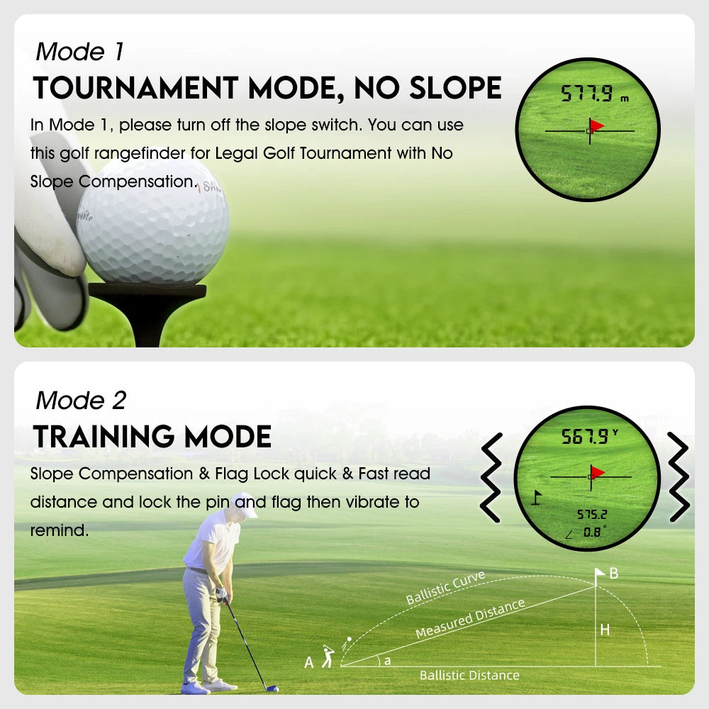 REVASRI New Golf Range Finder with Slope Compensation Flag Lock Vibration Golf Rangefinder with Magnet for Golf Tournament Legal
