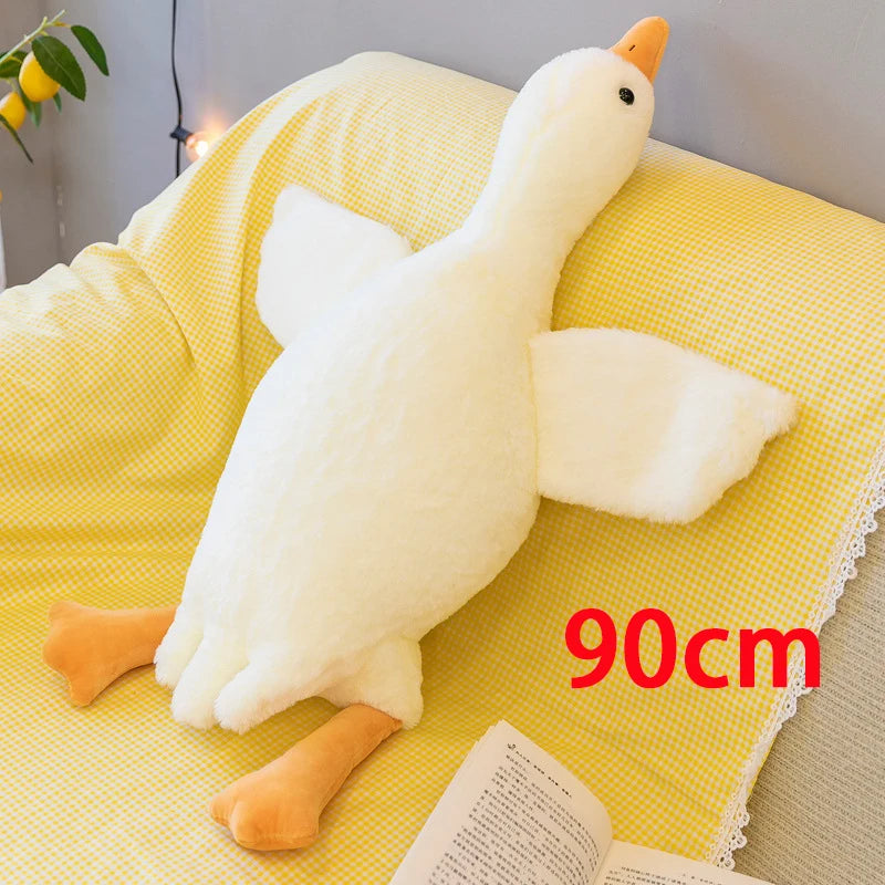 Hot 35/50/90/130CM Funny Goose Plush Stuffed Soft Duck Sleeping Pillow Sofa Cushion Kids Girlfriend Birthday Gift Toy