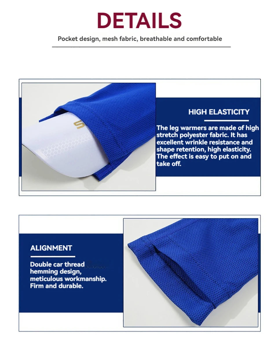 Loogdeel Sport Soccer Football Shin Guard Socks Pads EVA Cushion Protection Reduce Shocks and Injuries for Kid Youth Boys Girls