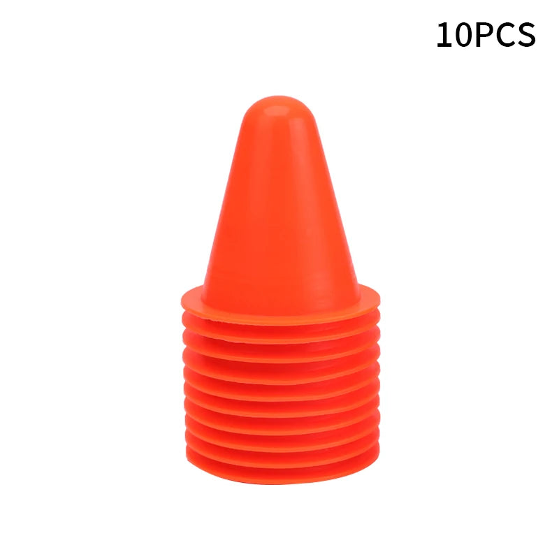 10 PCS Multiple Colors Plastic Cones Soccer Training Cones Roller Skating Training Football Training Equipment