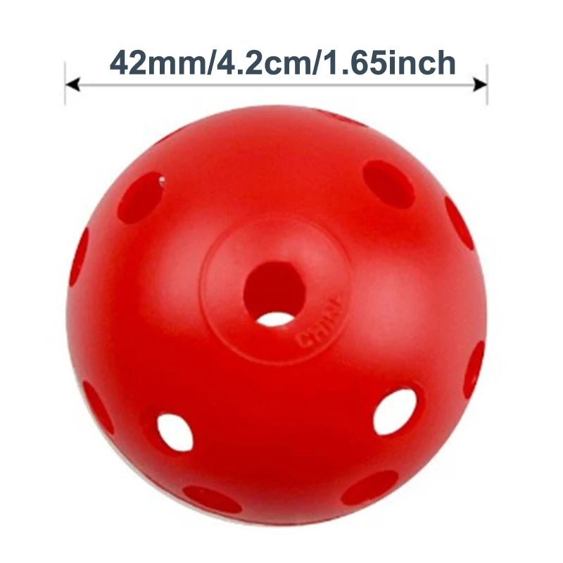 50pcs Golf Practice Ball 42mm 26 Hole Indoor Plastic Golf Ball PE Material Children's Hole Toy Ball JQ58962