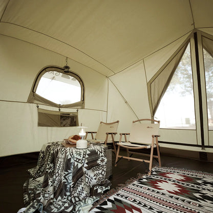 Cotton Camping Tent, Three to Four-Person, Waterproof