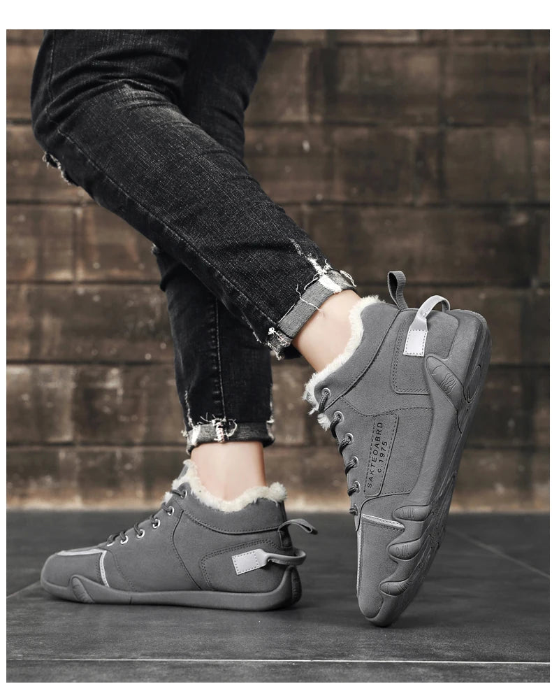 Men's Lace-Up Running Shoes, Casual Sneakers, Rubber Outsole, PU Insole