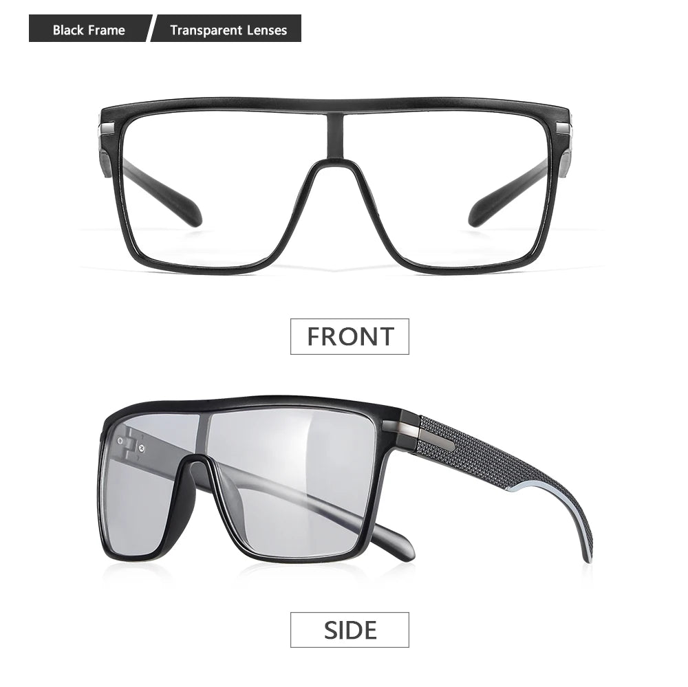 CRIXLAIS Fashion Photochromic Polarized Sunglasses Men Women Oversized Sun Glasses Male Night Vision Driving Goggles UV400