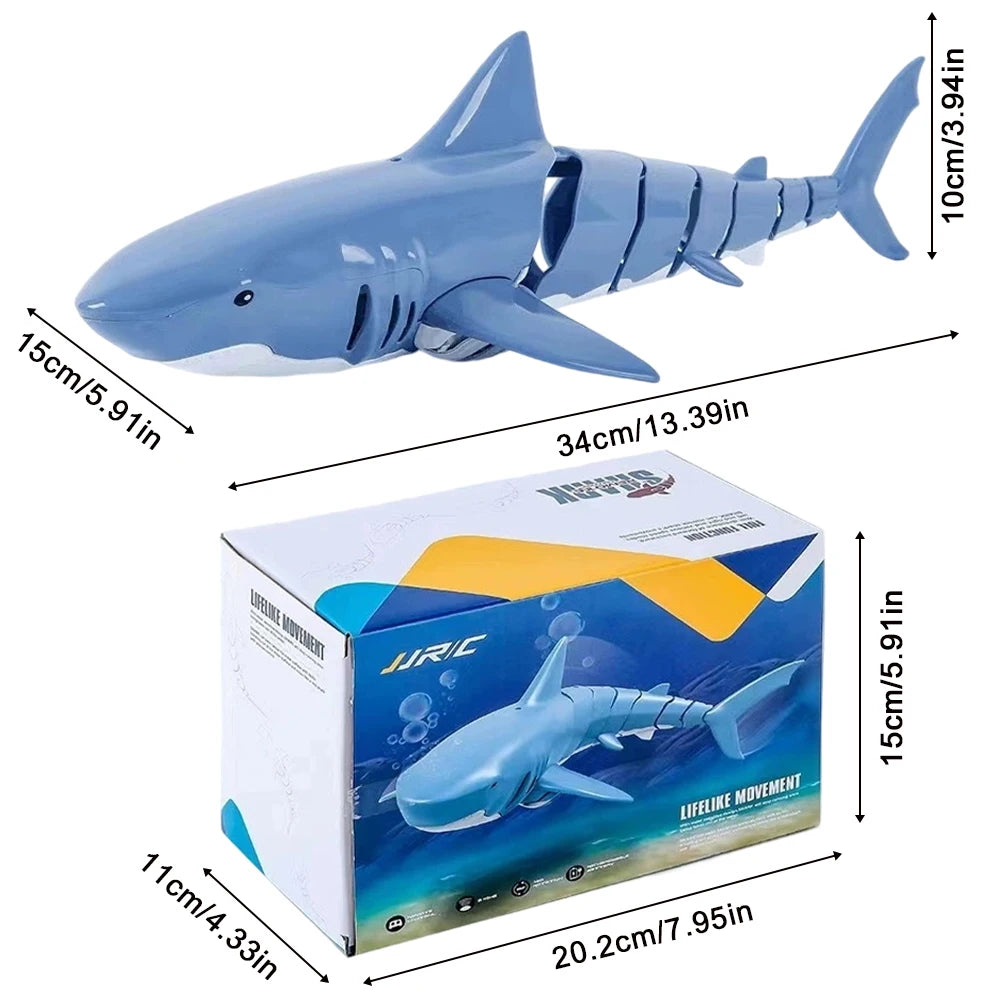 Smart RC Shark Whale Spray Water Toy - Electric Remote Control Boat Submarine Robot Fish Gift for Boys Children Birthday Easter