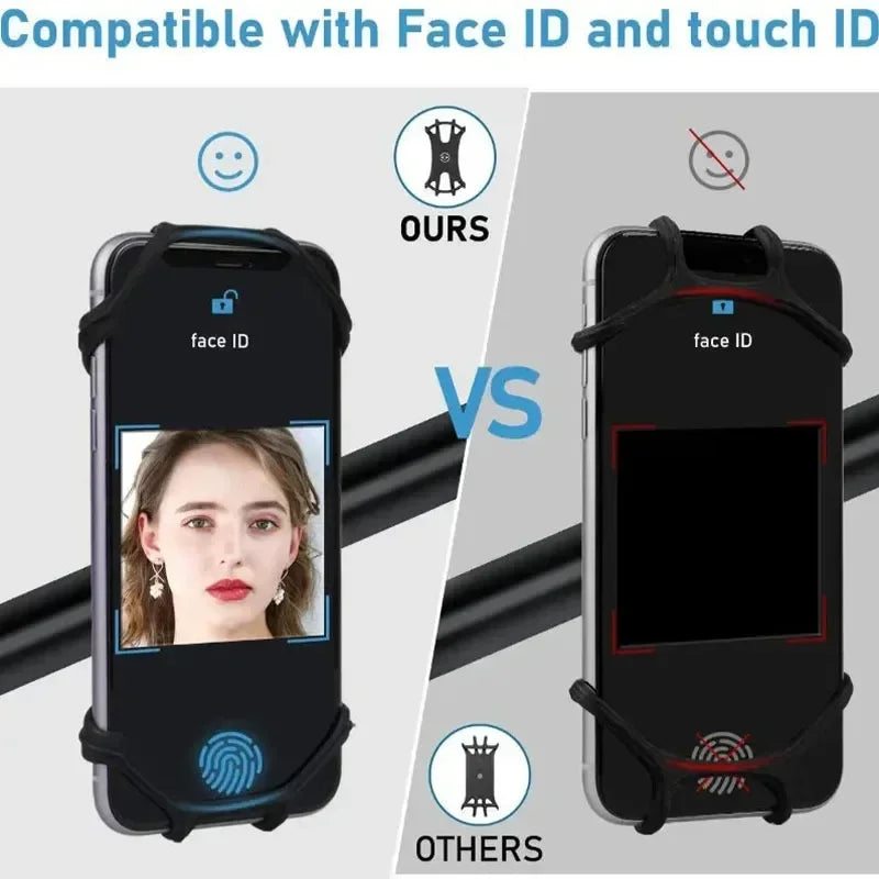 360 Rotatable Phone Holder Hitch Mounted for Bicycle and Motorcycle Silicone